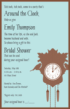 Cuckoo Blue Clock Invitations