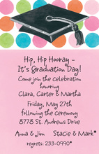 Flying Graduation Hat Toss Invitations