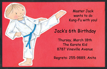 Action Karate Boy Invitations