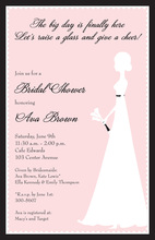 Framed Photo Bridal Shower In Pink Wedding Invites