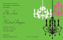 Posh Chandelier Formal Chair Invitation