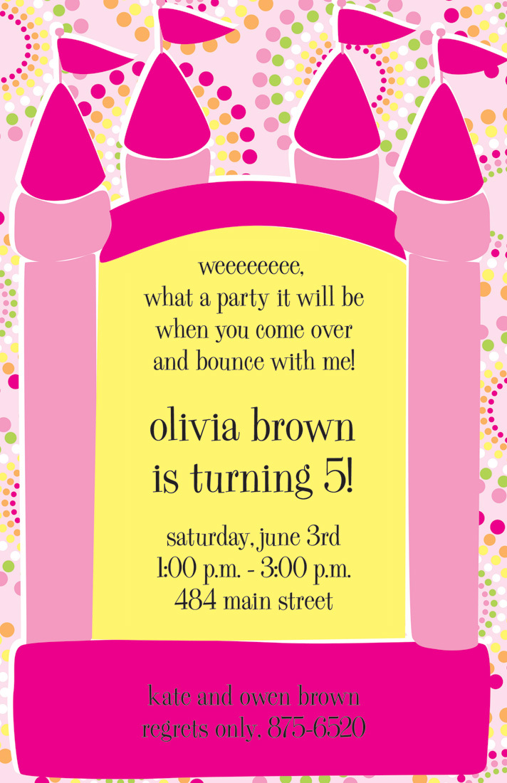 Bouncy Girl Birthday Invitations