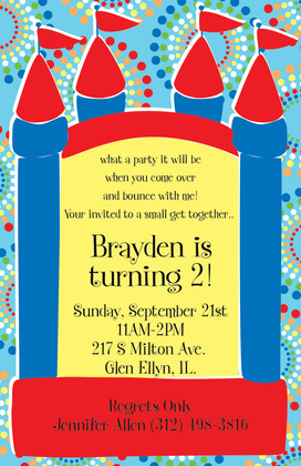 Bouncy Girl Birthday Invitations