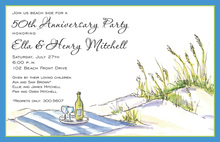 Classy Beach Shells Corner Invitations