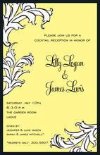 Floral Breeze Yellow Wedding Invitations