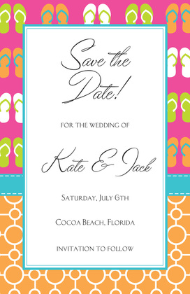 Flip-Flops Mixed Beach Invitations