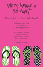 Casual Beachside Sandals Summer Invitations