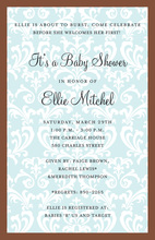 Blue Vintage Posh Invitations