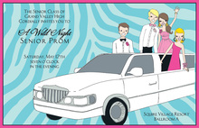 Out On The Town Girly Limousine Invitation