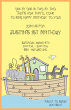 Jungle Animals Forest Green Birthday Invitations