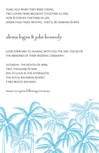 Palm Tree At Beach Shores Invitation