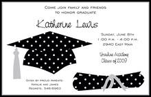 Dotty Graduation Hat Invitations