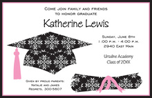 Decorative Graduation Hat Invitation