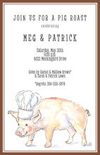 Qualified Chef Pig Invitations