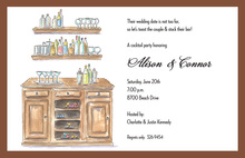 Stocked Wine Bar Shower Invitations