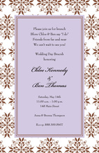 Formal Black Border Simple Lavender Invitations