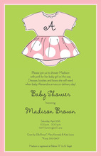 Classic Baby Girl Dress Invitation