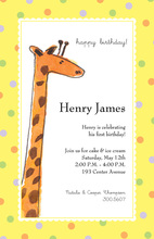 Trendy Baby Giraffe Invitation