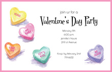 Candy Hearts Invitation