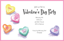 Valentine Feet Gathering Party Invitations