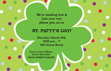 Shamrock Dot Invitation