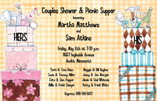 Hers And His Couple Shower Invitation