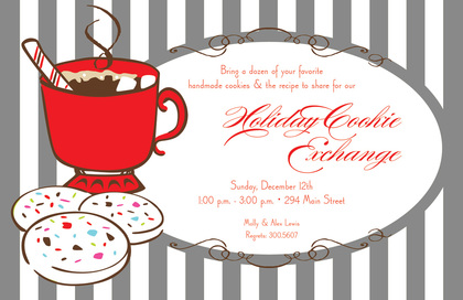 Sweet Cocoa Cookie Holiday Invitations