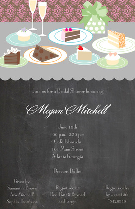 Spring Dessert Table Invitations