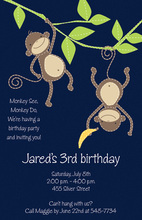 Hanging Monkeys Invitation