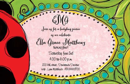 My Stylish Ladybug Invitations