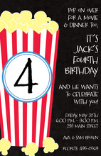 Midnight Popcorn Invitations