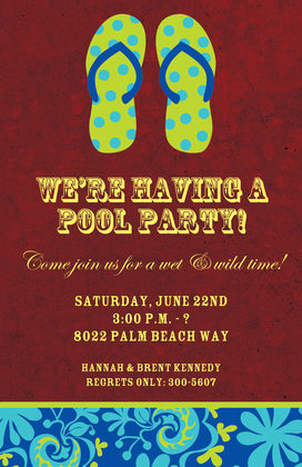 Ocean Beach Flip-Flops Invitation