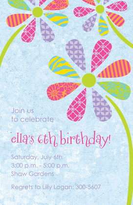 Floral Petals Simple Invitations