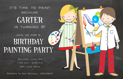 Kids Little Artists Invitation