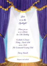 Elegant Curtains Stage Invitation