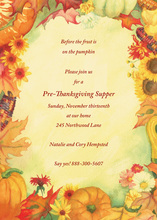 Leaves And Swirls Invitation