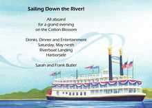 Fun Cruising Steam Riverboat Invitations