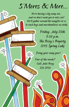 Mint Marshmallows Camping Invitations