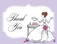 Tea Bride Wedding Thank You Cards