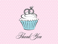 Cupcake Rings Wedding Thank You Cards