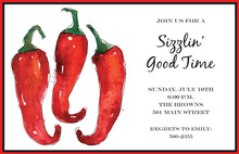 Modern Hot Chili Peppers Invitation