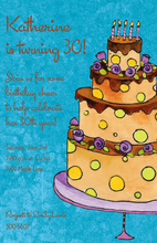 Fun Cocoa Tiered Cake Invitations