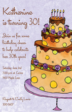 Cocoa Birthday Cake Invitations