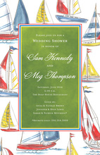 Artistic Sailing Boats Invitation