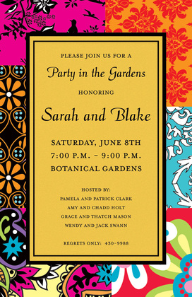 Whimsical Bohemian Pattern Invites