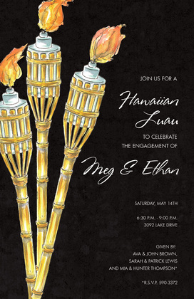 Outdoor Tiki Torches Invitation