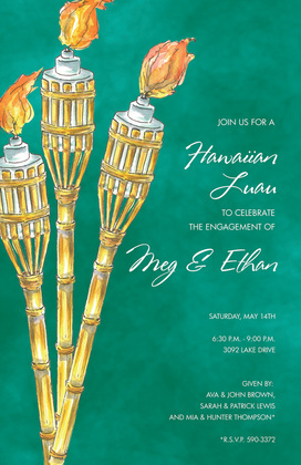 Outdoor Tiki Torches Invitation