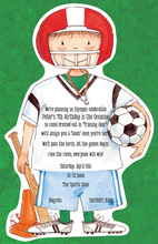 Football Soccer Kids Invitation