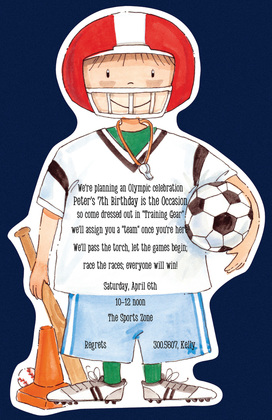 Football Ready Kids Invitation