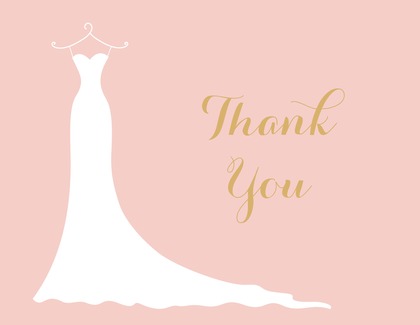 Orange Gown Dresses Thank You Cards